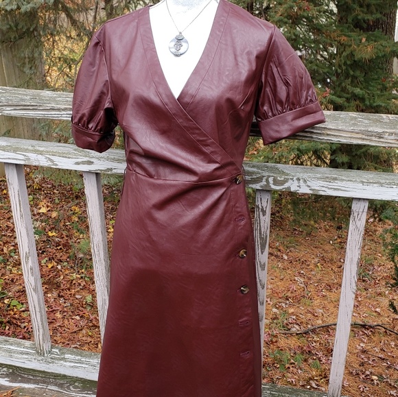Who What Wear Dresses & Skirts - WHO, WHAT, WEAR FAUX LEATHER DRESS